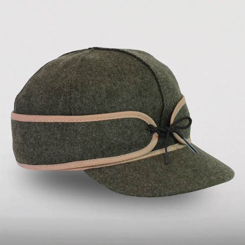 Image of Stormy Kromer Mackinaw Cap: a six-panel wool winter cap with a pulldown earband and a tie in the front.
