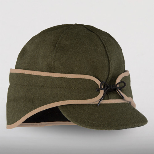 Image of Stormy Kromer Rancher Cap: an insulated six-panel wool winter cap with a pulldown fleece earband that covers your ears and neck and ties in front.