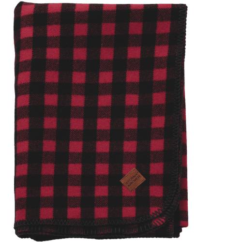 The Wool Blanket in red/black buffalo check. The Wool Blanket in red/black buffalo check.