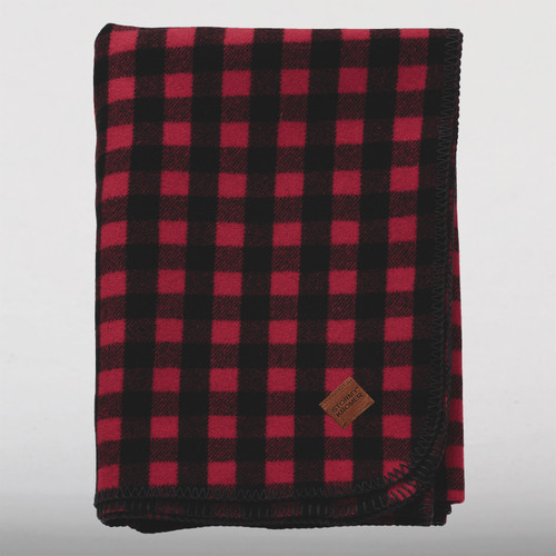 The Wool Blanket in red/black buffalo check.