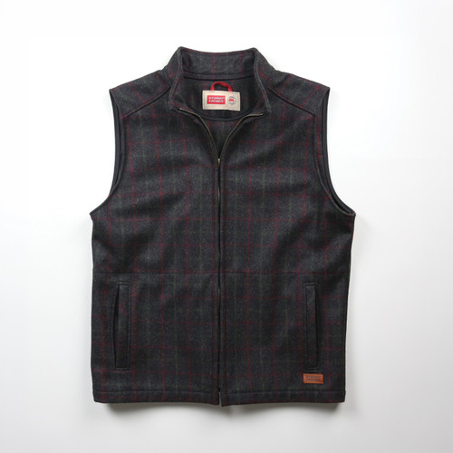 Ironwood Vest - Men's Wool Vest in Vintage Plaid, Isle Royale