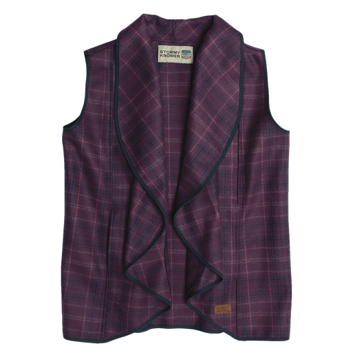 The Waterfall Vest in Plum Passion. The Waterfall Vest in Plum Passion.
