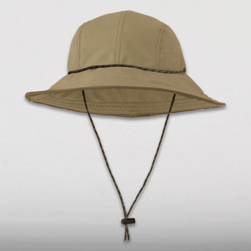 Image of the Forager Hat - a wide brim, unisex summer hat with an adjustable strap under the chin.