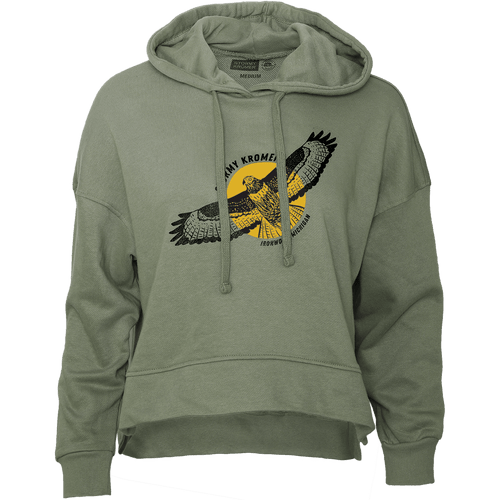 Ladies Terry Hoodie - Soaring Hawk Ladies Terry Hoodie - Soaring Hawk