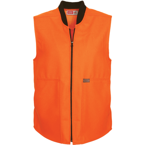 Full-zip wool vest with front pockets