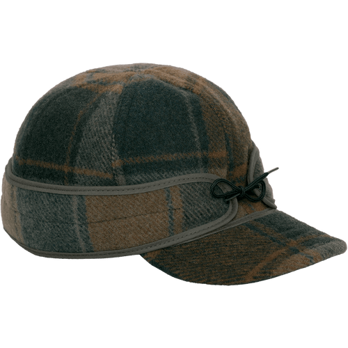 The Original Stormy Kromer Cap - Isle Royale Collection: a wool, six-panel winter cap with a pulldown earband, brim and tie in the front. The Original Stormy Kromer Cap - Isle Royale Collection: a wool, six-panel winter cap with a pulldown earband, brim and tie in the front.