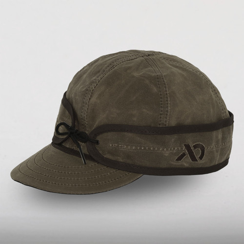 First Lite x Stormy Kromer Waxed Cotton Cap in Dark Oak side view