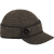 The Button Up Cap winter cap with a pulldown earband that secures to the side with a large button.