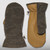 Waxed Tough Mitts in Dark Oak with leather palms.