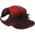 The Critter Kromer Cap in red/black plaid fleece.