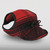 The Critter Kromer Cap in red/black plaid fleece.