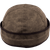 Back view of Stormy Kromer Insulated Waxed Cotton Cap: a six-panel waxed cotton cool weather cap with a pulldown earband and a tie in the front. Includes embroidered Stormy Kromer signature on back.