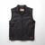 Front view of the Ironwood Vest: A zip front wool vest with a stand collar and side pockets.