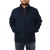 The Ironwood Jacket in navy front view with hands in pockets.