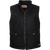 Front view of the Stormy Kromer Steelhead Vest on a person: A zip front men's vest made with wool and including 6 pockets on the front.