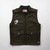 Front view of the Stormy Kromer Steelhead Vest: A zip front men's vest made with wool and including 6 pockets on the front.