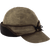 Image of Stormy Kromer Waxed Rancher Cap: an insulated six-panel waxed cotton winter cap with a pulldown fleece earband, showing earband in the folded up position.