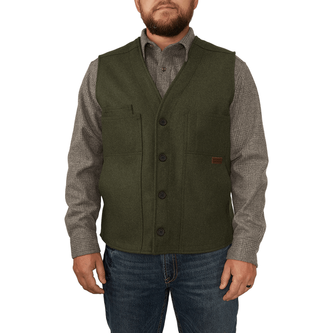 The Waxed Cotton Vest with Lining