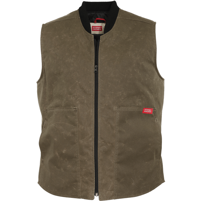 The Waxed Cotton Vest with Lining