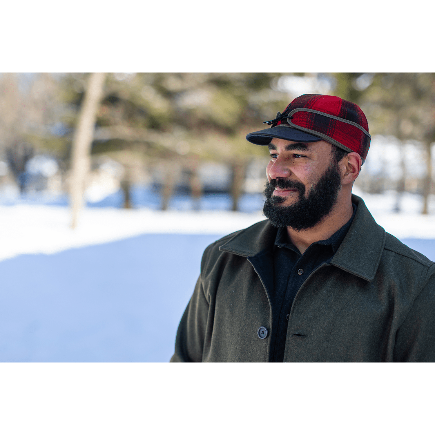 Original Wool Cap With Leather Brim 