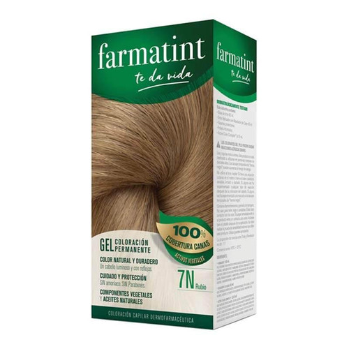 Farmatint 7n rubio gel coloración permanente