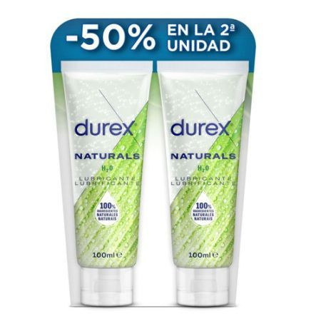 Durex Naturals Lubricante H2O Original Duplo 2x100ml 2ª unidad 50% descuento