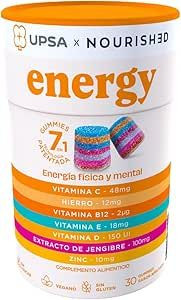 UPSA X NOURISHED ENERGY  30 GUMMIES SABOR AFRUTADO
