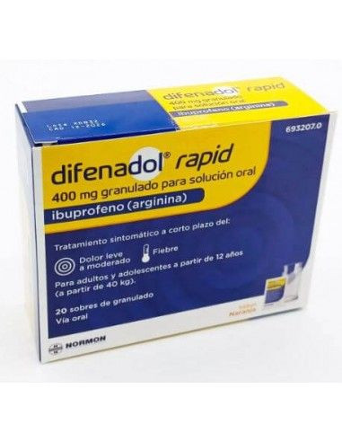 DIFENADOL RAPID 400 MG 20 SOB GRANULADO SOLUCION EFG EFP
