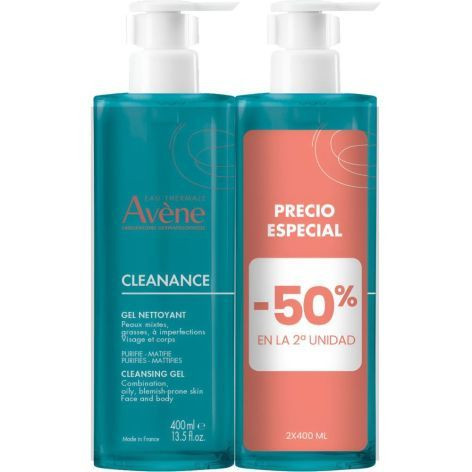 DUPLO AVENE CLEANANCE GEL LIMPIADOR 400 ML X 2 UN.