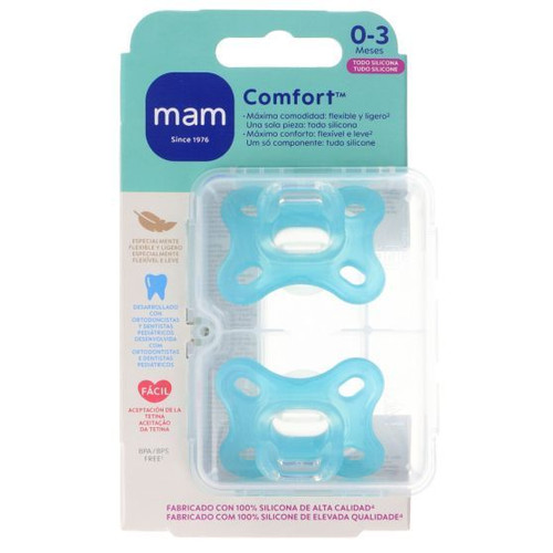 MAM CHUPETE COMFORT 0-3 NEUTRO 2U