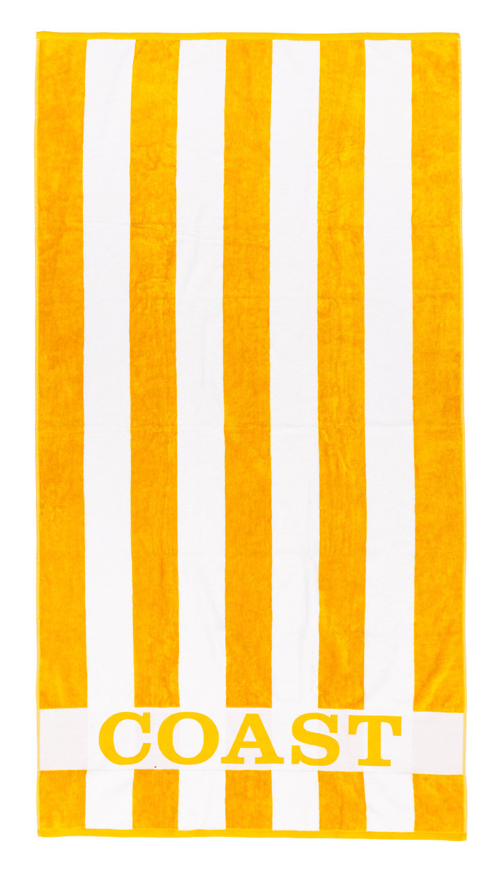 COAST Cotton Beach Towel (Yellow)