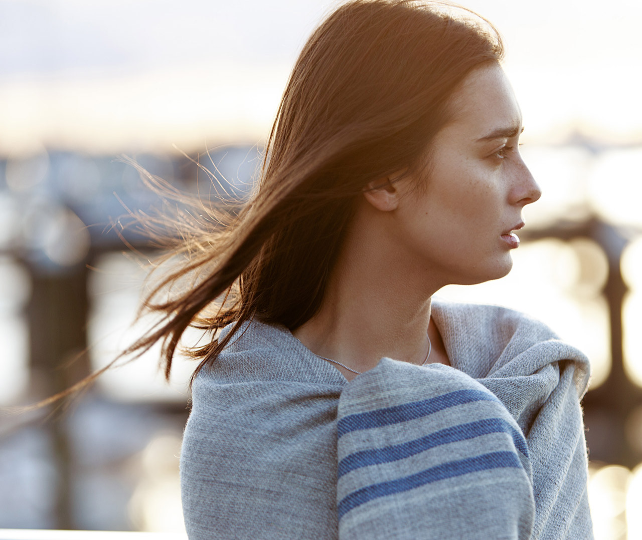 COAST Mackenzie Woollen Throw (Navy)
