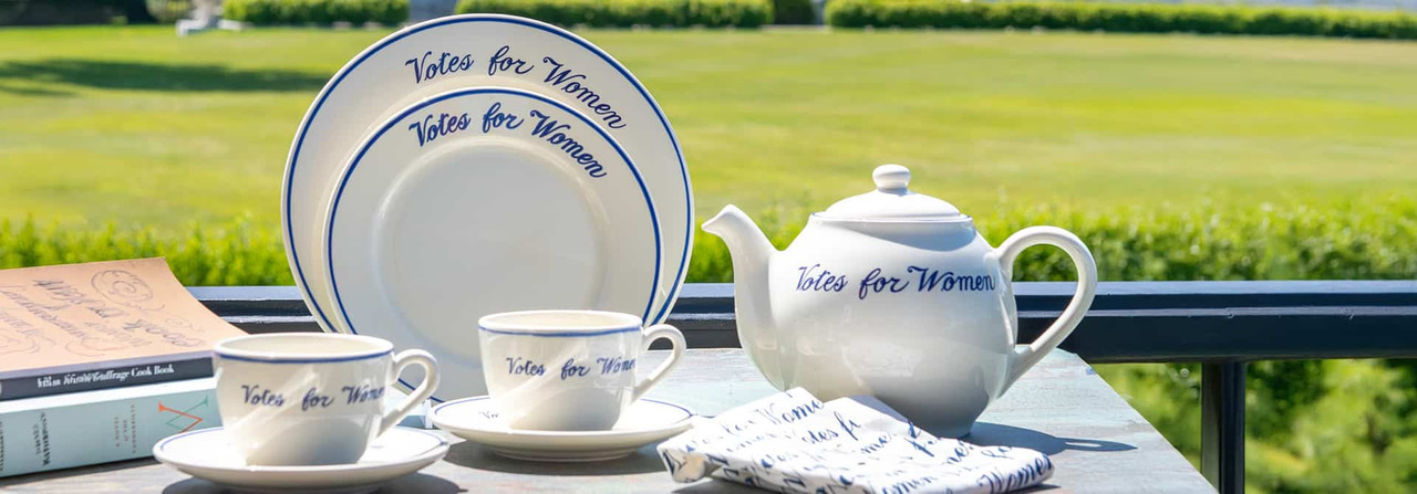 Votes for Women tea set on table