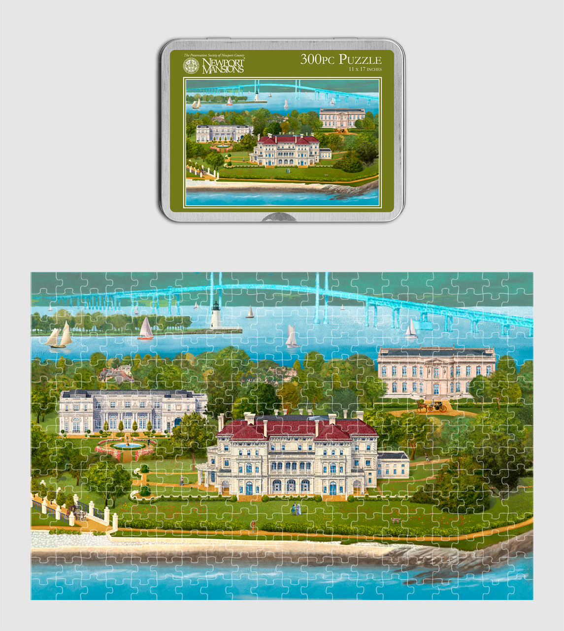 Newport Mansions Puzzle - 300 Pieces in gift tin