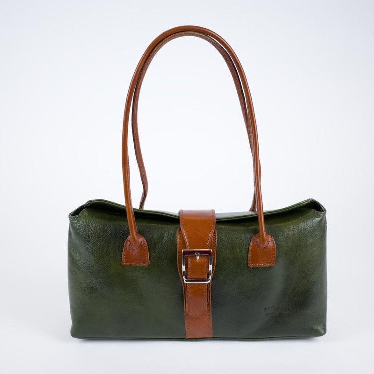 Handmade Green LEATHER BAG for Woman Handmade in Italy 