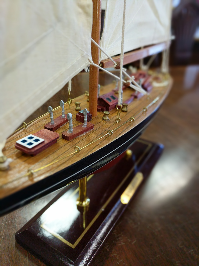 Sailboat Model Endeavour 1934, 17" long by 25" high