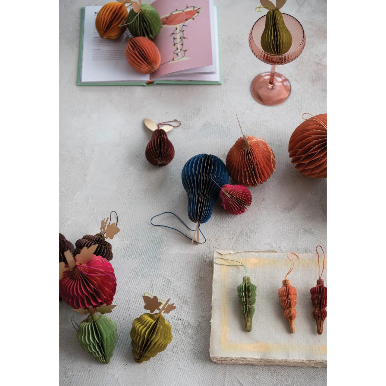 Colonial Paper Fruit Ornament