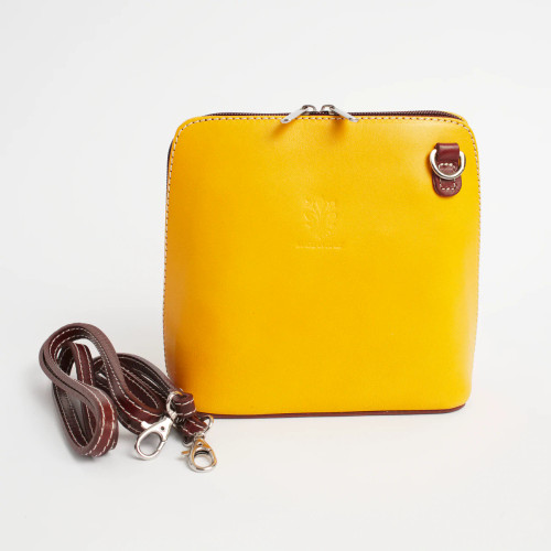 Gold Italian Leather Sling Bag with Changeable Strap – The Natural Tote Co.