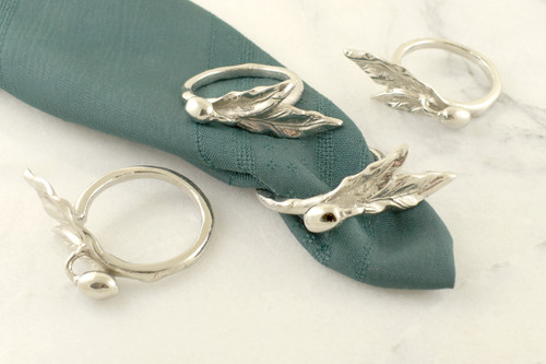 Olive and Leaf Napkin Rings