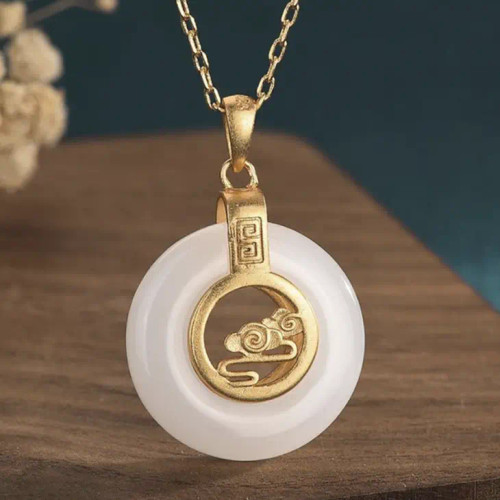 Lucky Cloud Jade Necklace