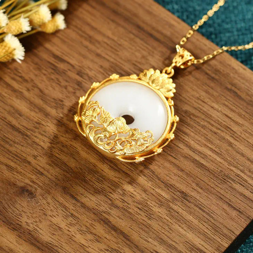 Golden Lotus Garden Necklace