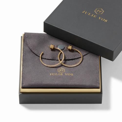 Julie Vos Small Windsor Crystal Hoop Earrings Julie Vos Small Windsor Crystal Hoop Earrings