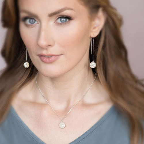 Castle Hill Mother of Pearl Sand Globe Earrings Castle Hill Mother of Pearl Sand Globe Earrings