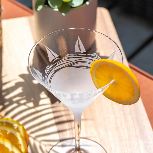 Sailing Regatta Martini Glass Sailing Regatta Martini Glass
