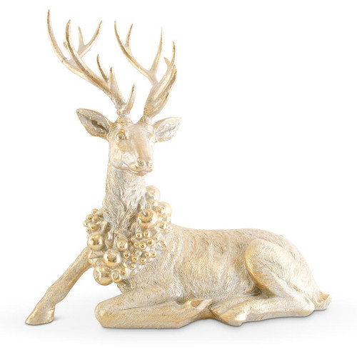 Gilded Holiday Deer - Recumbent Gilded Holiday Deer - Recumbent
