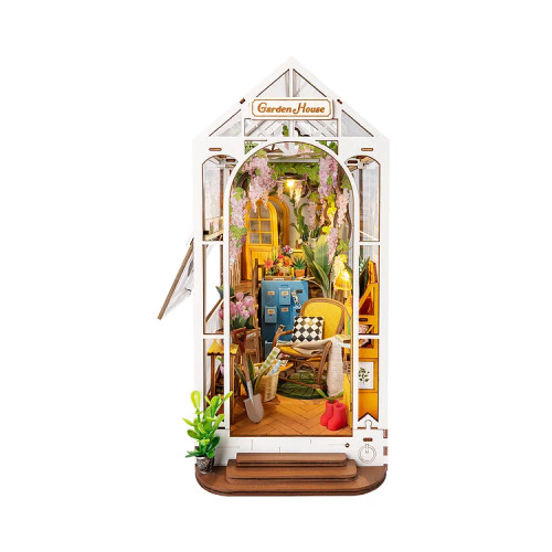 3D Wooden Puzzle Bookshelf Greenhouse