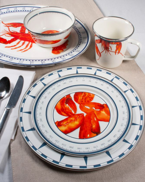 Enamelware Lobster Salad Bowl