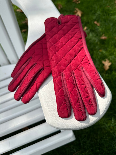 Touchscreen Gloves Quilted Burgundy Touchscreen Gloves Quilted Burgundy