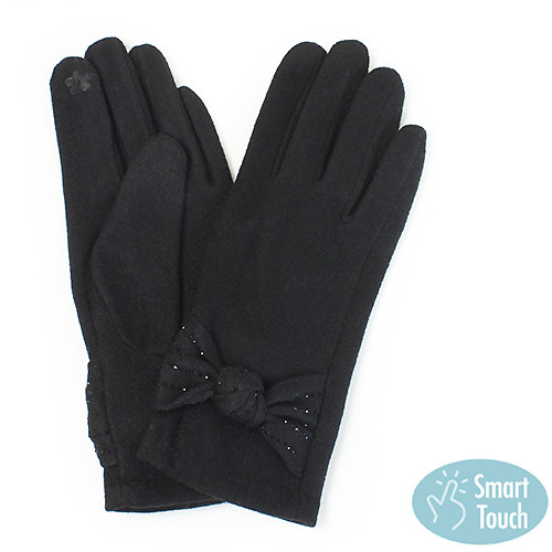 Touchscreen Gloves Black Twist