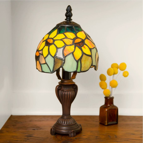 Nora Sunflower Tiffany Style Accent Lamp